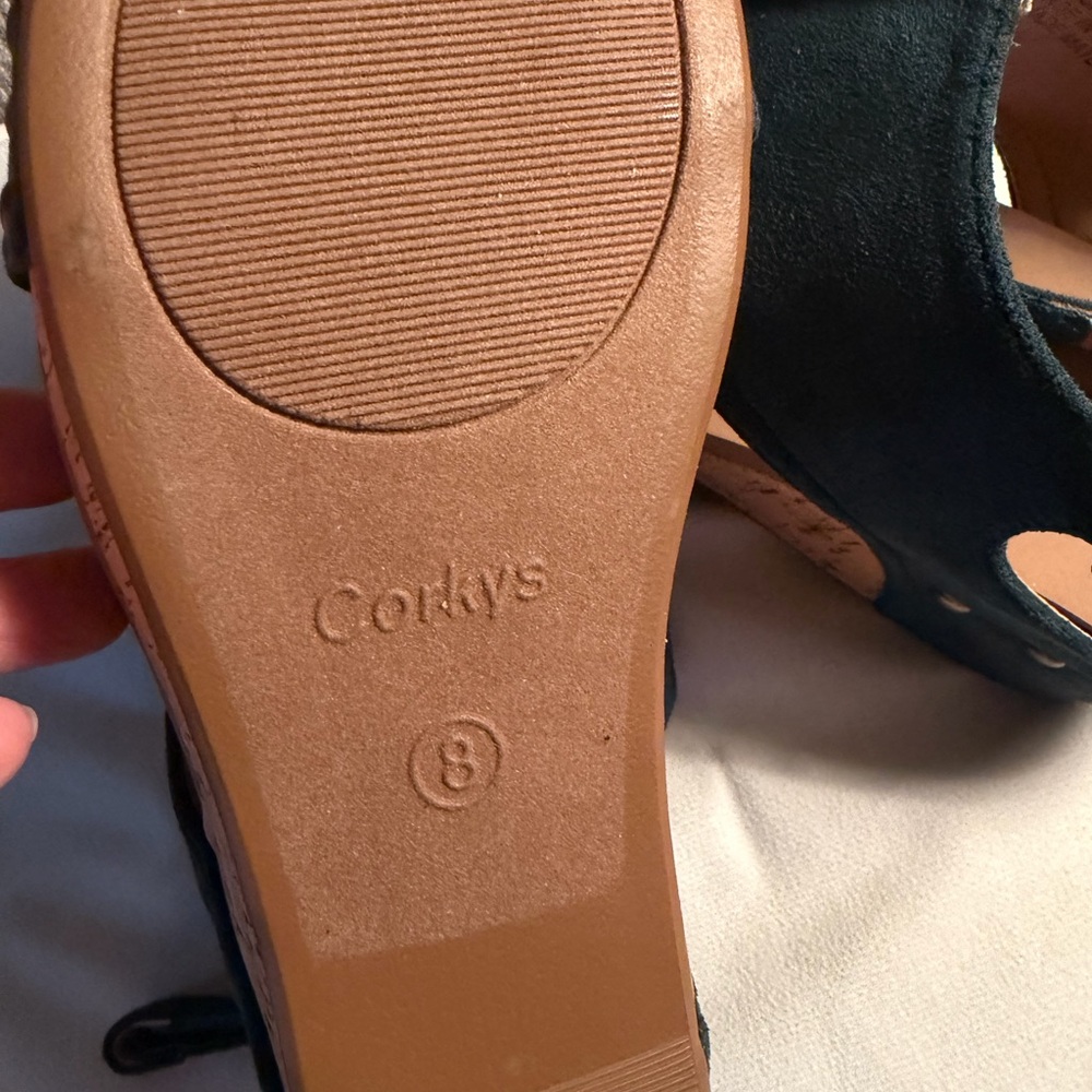 Corkys Women's Teal Open-Toe Sandals - Picture 4 of 5